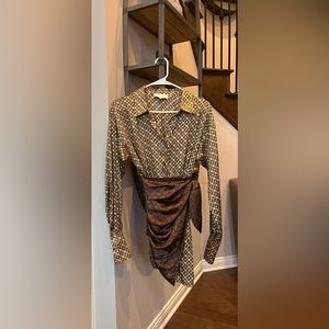 The Kamille Mini Dress in Tan & Brown Chain
L'Academie